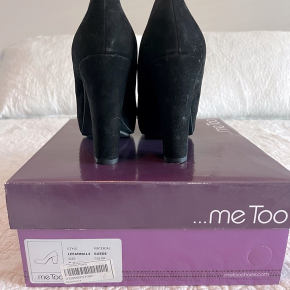 Black suede platform pumps from Me Too size 6 - Picture 5 of 5